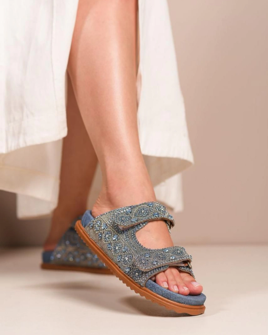 BIRKEN PEDRARIA VELCRO LR - JEANS