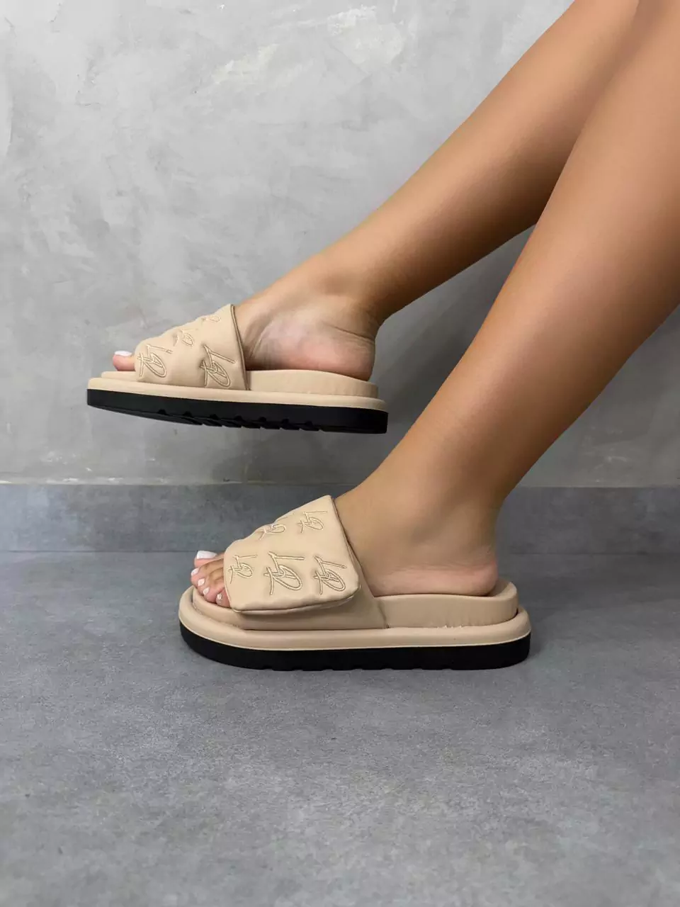 SLIDE VELCRO LR - NUDE