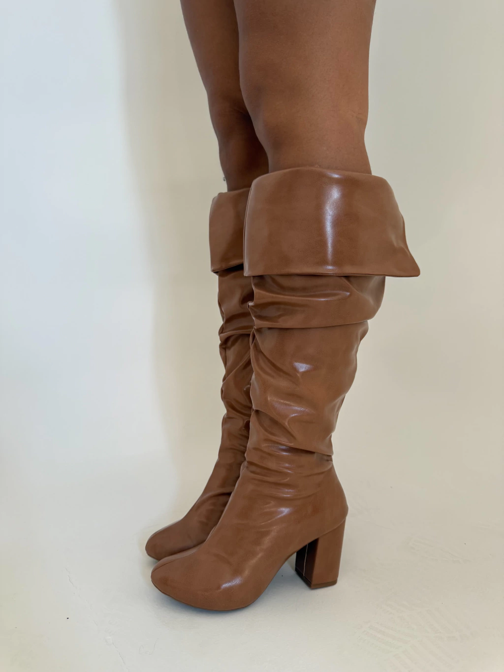 Bota Bloco Rose LR - CAPUCCINO