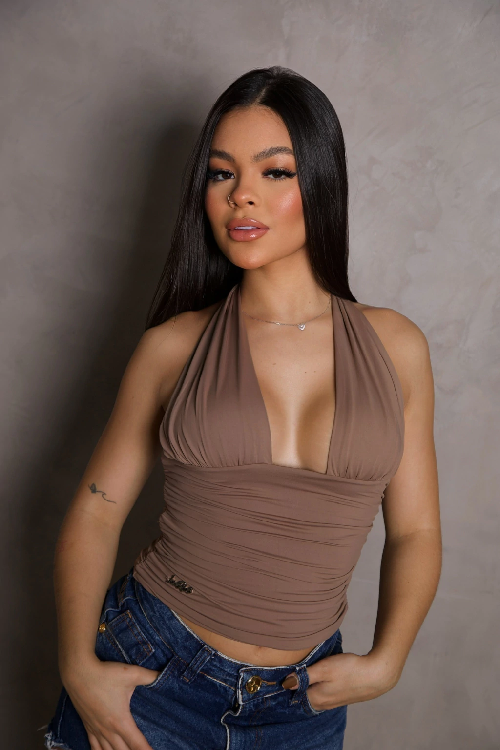 Blusa Amarração LR - NUDE