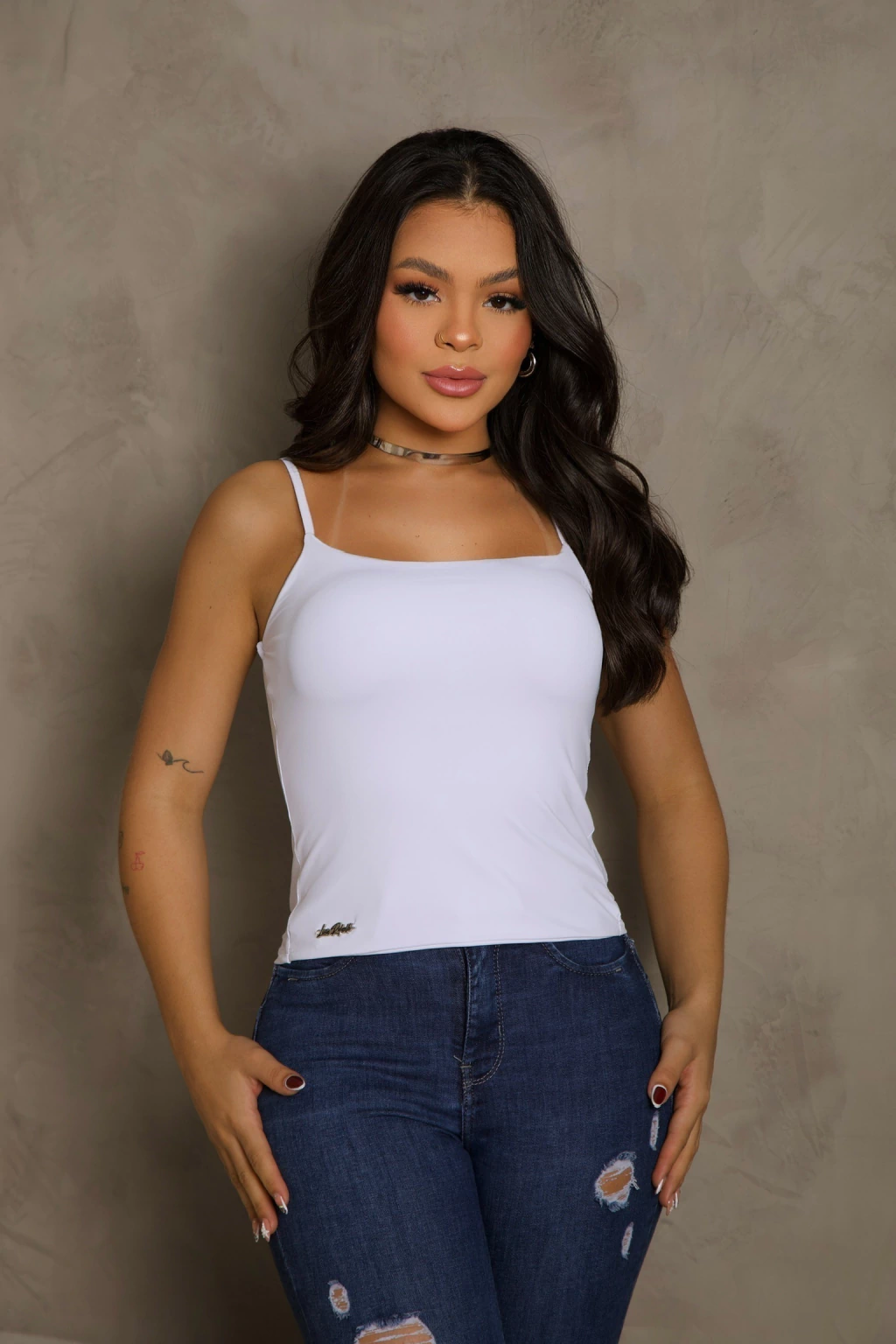 Cropped Alça com bojo LR - BRANCO