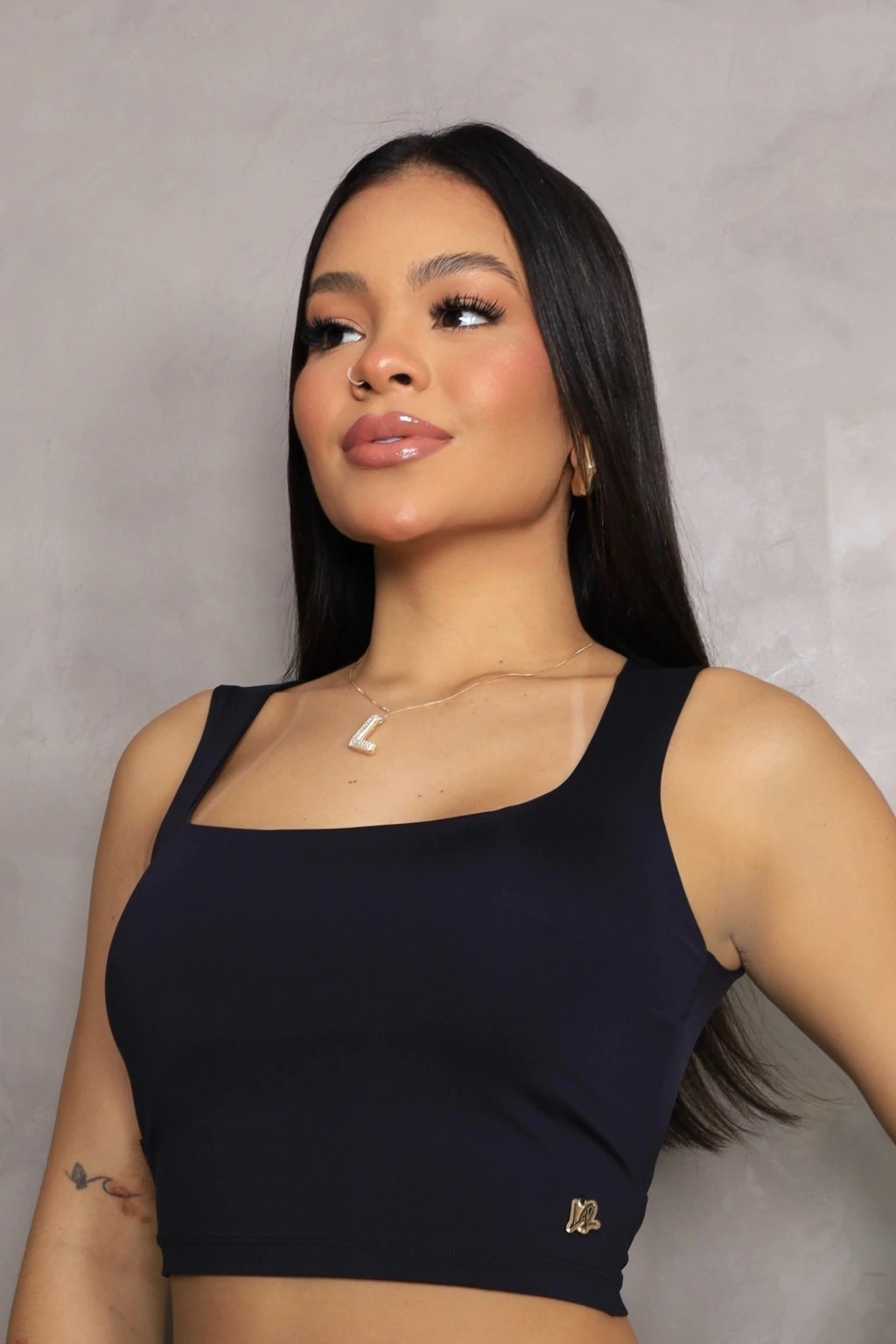 Cropped Regata LR - PRETO